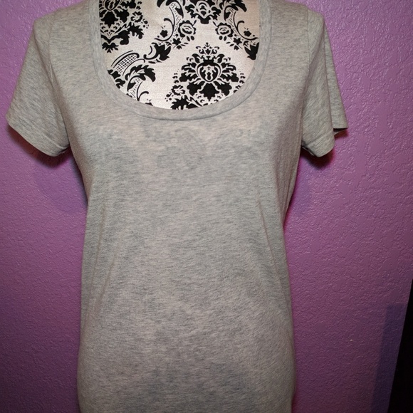 Mossimo short sleeve soft grey boat neck tee L - Picture 1 of 3